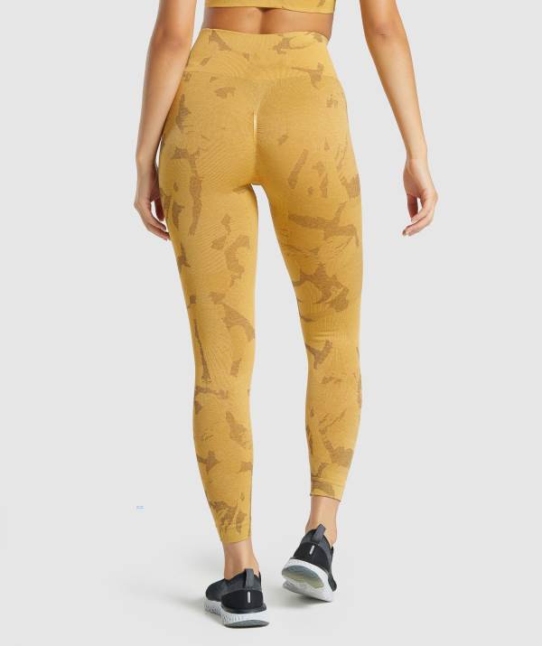 Damske Legíny Gymshark Adapt Camo Seamless Žlté | AW2671895